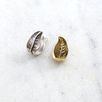 12mmx12mm Sterling Silver or Vermeil Leaf Nature Pinch Bail in or Necklace