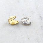 12mmx12mm Sterling Silver or Vermeil Leaf Nature Pinch Bail in or Necklace
