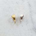 Sterling Silver or Vermeil Smooth Simple Minimalist Open Pendant Bail