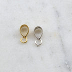 Sterling Silver or Vermeil Smooth Simple Minimalist Open Pendant Bail