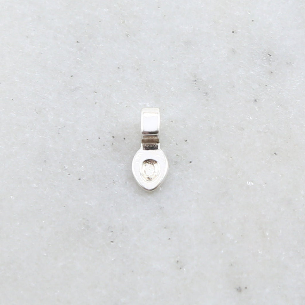 Sterling Silver Simple Silver Beaver Tail Bail Necklace Pendant Findings