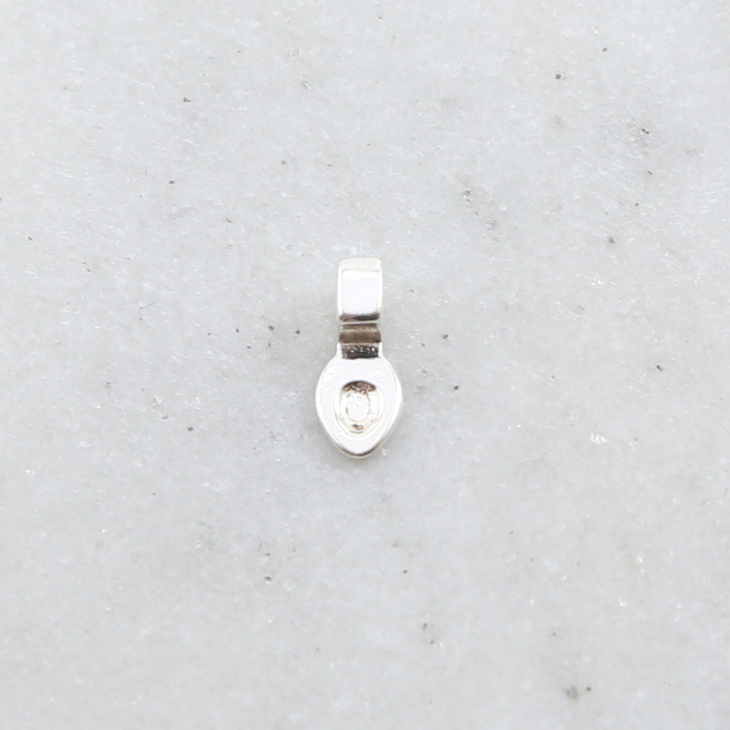 Sterling Silver Simple Silver Beaver Tail Bail Necklace Pendant Findings