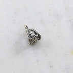 Sterling Silver Fleur De Lis with Daisy Flower Bail Necklace Pendant