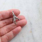 Sterling Silver or Vermeil Claw Talon Dragon Bail Pendant in or Necklace