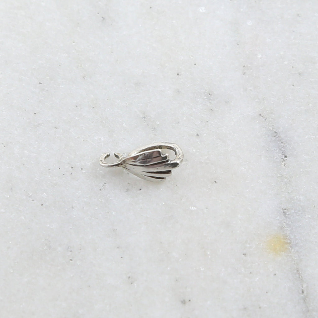 Sterling Silver or Vermeil Lightweight or Fan Shell Bail Necklace Pendant