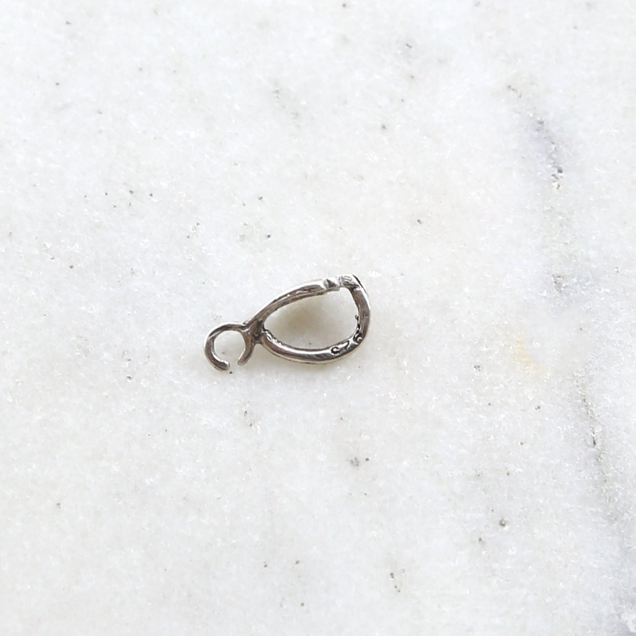 Sterling Silver or Vermeil Lightweight or Fan Shell Bail Necklace Pendant