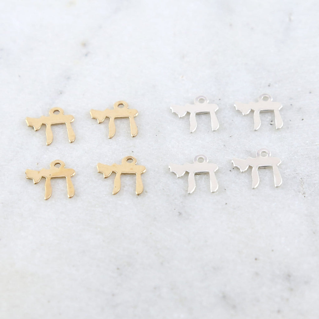 Sterling Silver or 14K Gold Filled Chai or Delicate Lightweight Dainty (4pc)