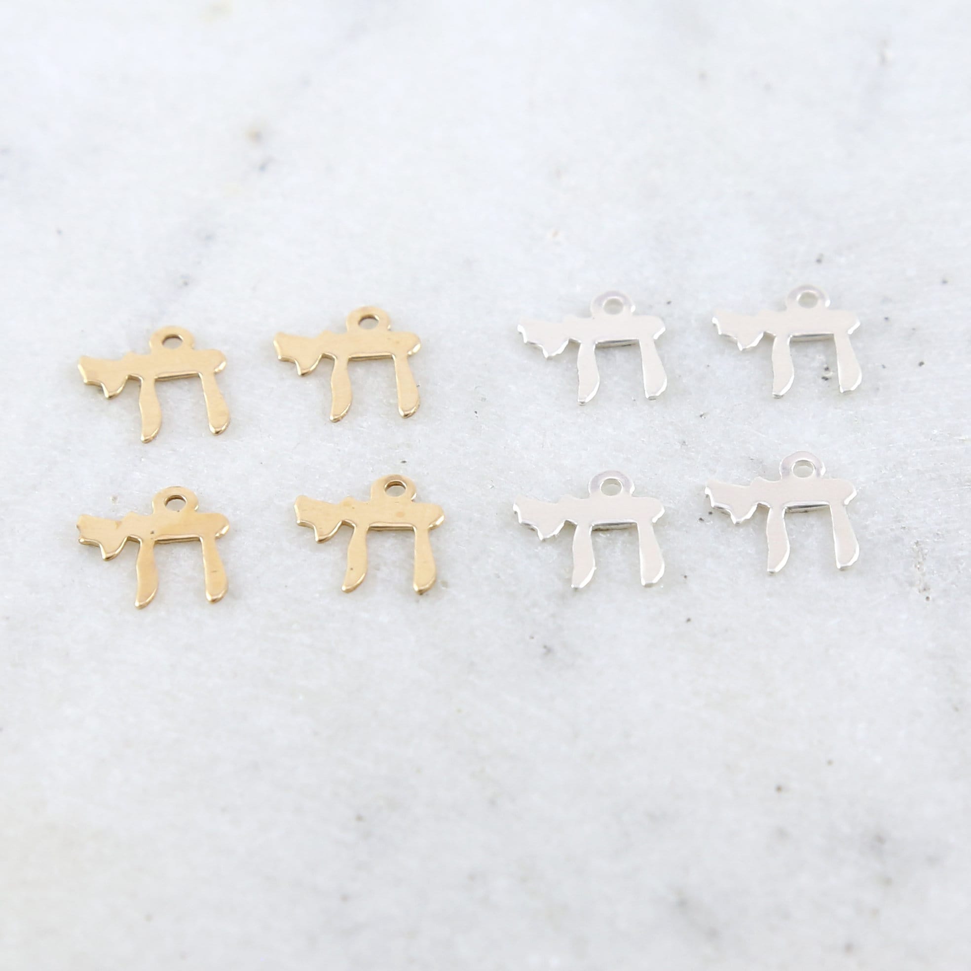 Sterling Silver or 14K Gold Filled Chai or Delicate Lightweight Dainty (4pc)