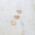 Sterling Silver or 14K Gold Filled 6mm Stamping Round Circle Disc Charm (3pc)