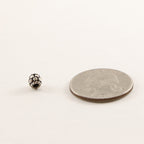 Sterling Silver Textured Bali Style Accent Round Spacer Bead – Antique Silver