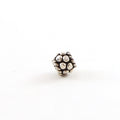 Sterling Silver Textured Bali Style Accent Round Spacer Bead – Antique Silver