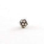 Sterling Silver Textured Bali Style Accent Round Spacer Bead – Antique Silver