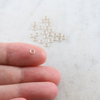 Sterling Silver 3mm 24 Gauge Soldered Closed Jump Rings Charm Links (25pc)