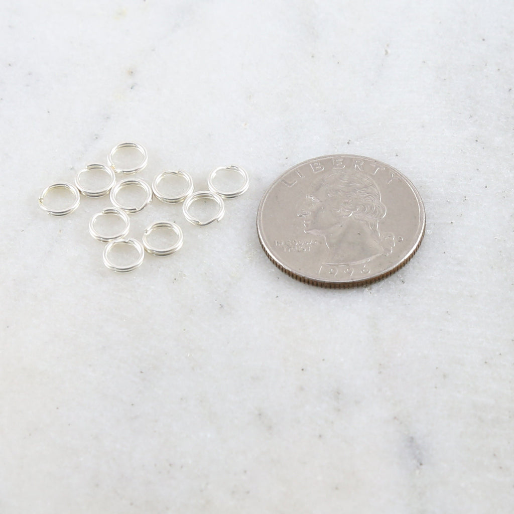 Sterling Silver 6mm Split Jump Rings Charm Links Findings (10pc)