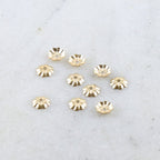 14K Gold Filled 5mm Flower Bead Cap (10pc)