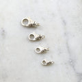 Sterling Silver . Rounded Swivel Lobster Clasp 4 Sizes 20mm 15mm 13mm