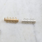 25mmx10mm Sterling Silver or 14K Gold Filled 4-Strand Slide Clasp in or Chain