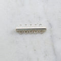 30mmx10mm Sterling Silver 5-Strand Slide Clasp in Chain Findings