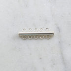 30mmx10mm Sterling Silver 5-Strand Slide Clasp in Chain Findings