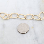20mmx13mm Brass Large Flat Smooth Oval Chain in Shiny Gold – Sold by the Foot