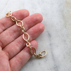 10mmx8mm Brass Smooth Diamond Shape Chain in Shiny Gold – Sold by the Foot
