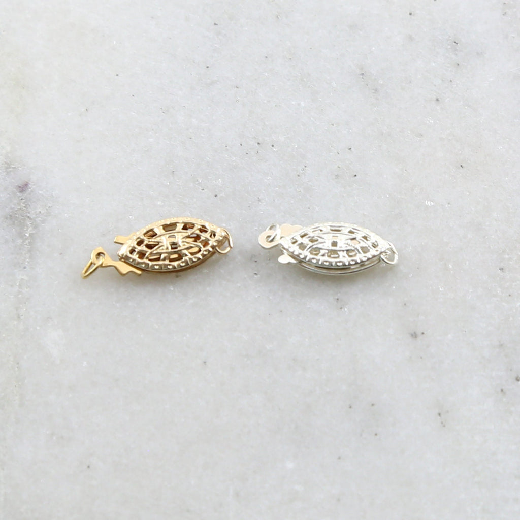 Sterling Silver or 14K Gold Filled Single Strand 6mm x 15mm Oval Filigree