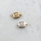 Sterling Silver or 14K Gold Filled Single Strand 8.5mm x 8.5mm Square Box
