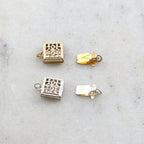 Sterling Silver or 14K Gold Filled Single Strand 8.5mm x 8.5mm Square Box