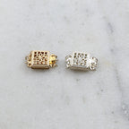 Sterling Silver or 14K Gold Filled 3 Strand 8.5mm x 8.5mm Square Box Filigree