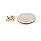 14K Gold Filled 3mm Corrugated Seamless Pony Rondelle Spacer Beads (10pc)
