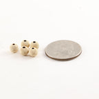 14K Gold Filled 6mm Stardust Bead Shiny Sparkle Seamless Round Spacer (5pc)