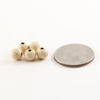 14K Gold Filled 7mm Stardust Bead Shiny Sparkle Seamless Round Spacer (5pc)