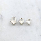Sterling Silver . Padlock Heart Lobster Clasp 15mm 13mm 11mm Chain