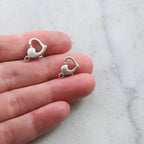 Sterling Silver . Heart Trigger Clasp 12mm x 8mm or 13mm x 10mm Chain
