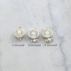 Sterling Silver Single Double or Triple Strand Filigree Round Circle