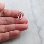 15mmx9mm Sterling Silver S Hook Clasp with Bali Style Ball Flower Design Chain