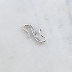 22mmx12mm Sterling Silver Large S Hook Clasp with Leaf Design Chain Findings