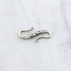 22mmx12mm Sterling Silver Large S Hook Clasp with Leaf Design Chain Findings