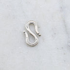 20mmx12mm Sterling Silver Large S Hook Clasp with Etched Design Chain Findings