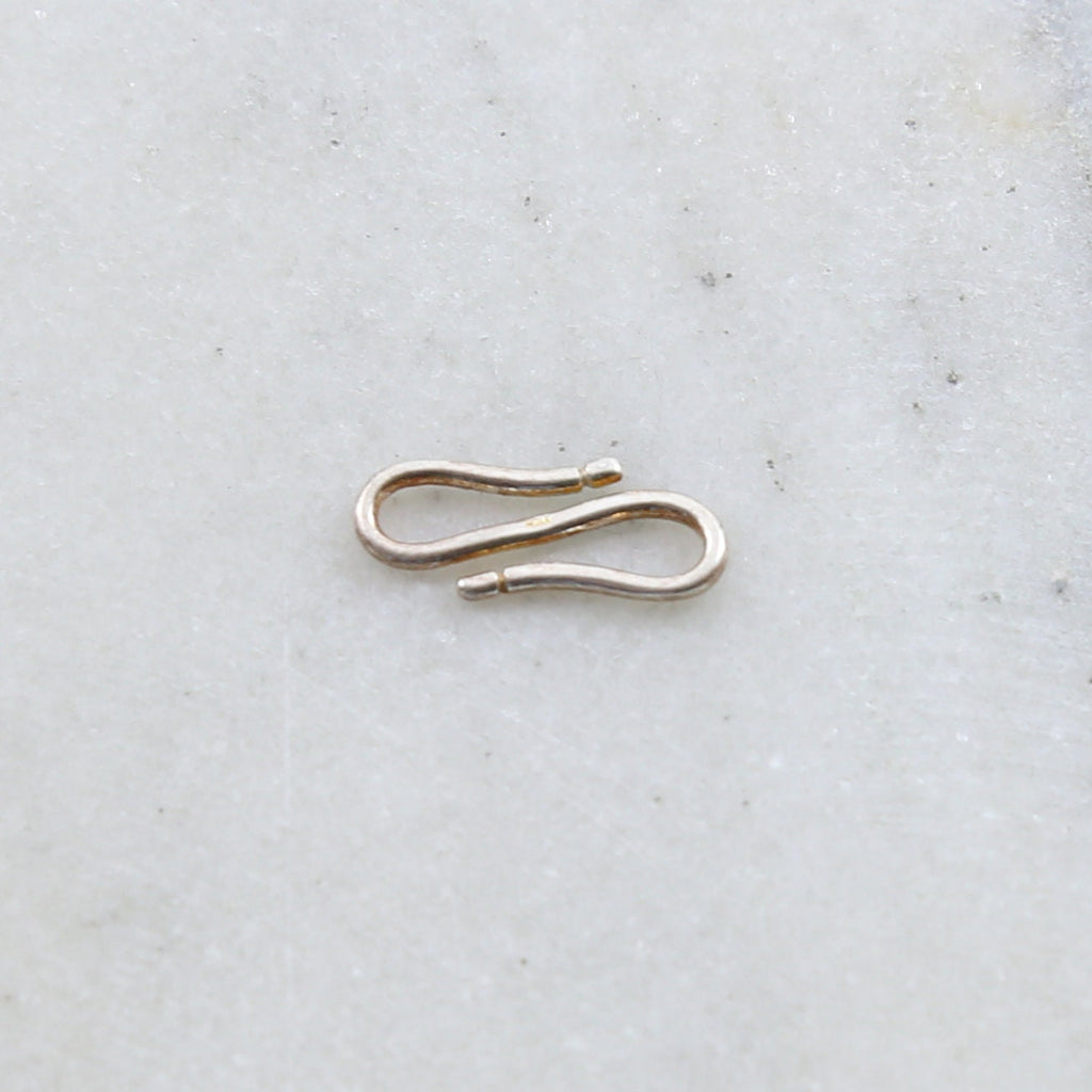18mmx8mm Sterling Silver Skinny S Hook Clasp with Notched Ends Design Chain