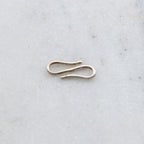 18mmx8mm Sterling Silver Skinny S Hook Clasp with Notched Ends Design Chain