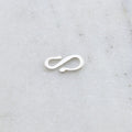 14mmx7mm Sterling Silver Small Smooth Flat Asymmetrical S Hook Clasp Chain