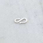 14mmx7mm Sterling Silver Small Smooth Flat Asymmetrical S Hook Clasp Chain