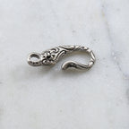 Sterling Silver Large Heavy Duty Hook Clasp with Fleur Di Lis and Cross