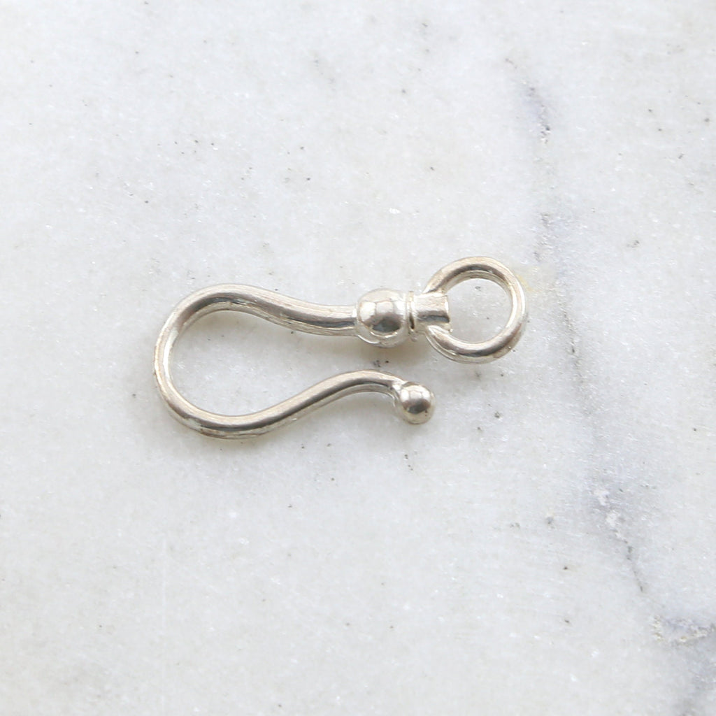 Sterling Silver Large Heavy Duty Smooth Shiny Hook Clasp Chain Findings