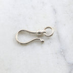Sterling Silver Large Heavy Duty Smooth Shiny Hook Clasp Chain Findings