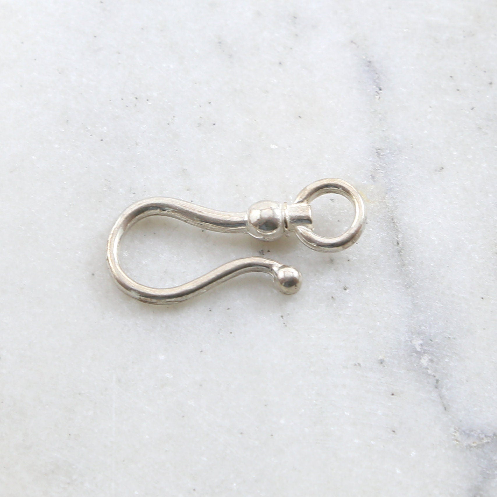 Sterling Silver Large Heavy Duty Smooth Shiny Hook Clasp Chain Findings