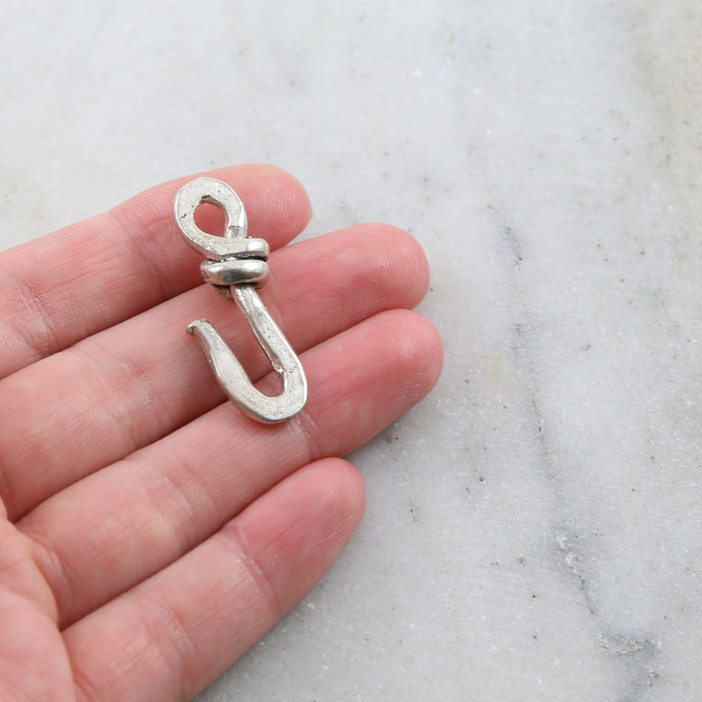 Sterling Silver Thick Large Hook Clasp Wrap Style Design Chain Findings