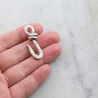 Sterling Silver Thick Large Hook Clasp Wrap Style Design Chain Findings