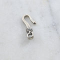 Sterling Silver Thick Sturdy Heavy Duty Hook Clasp with Coil Design